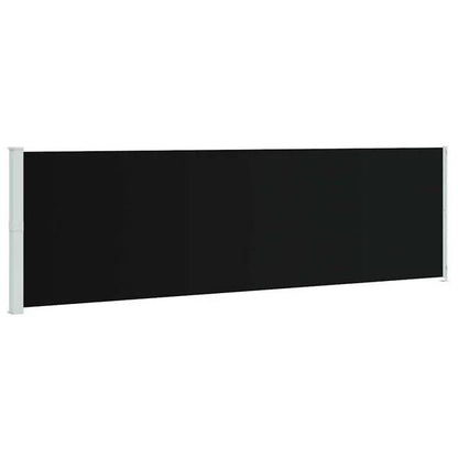 334464 - vidaXL Paravan Mbrojtës nga Era me Hapje dhe Mbyllje 180x614 cm Ngjyrë e Zezë