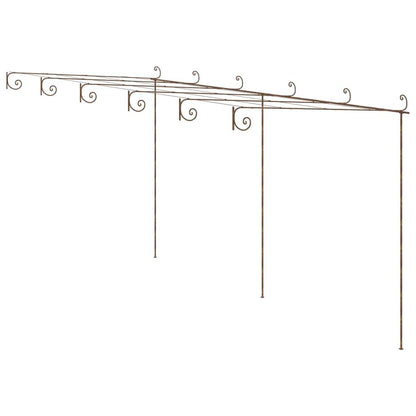 334401 - vidaXL Pergolë për Kopsht prej Hekuri 6x3x2.5 m Ngjyrë Kafe Antike