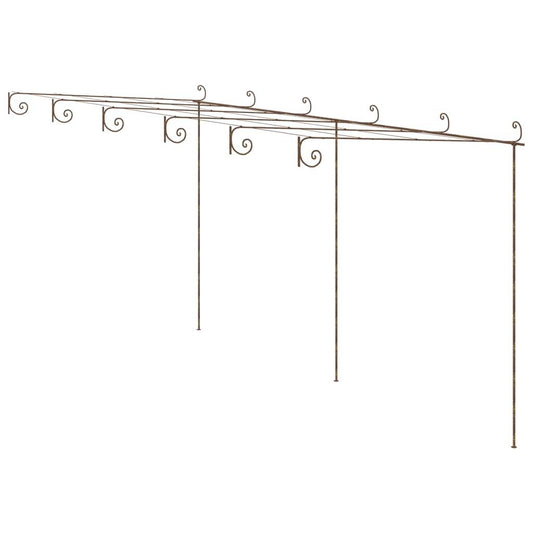 334401 - vidaXL Pergolë për Kopsht prej Hekuri 6x3x2.5 m Ngjyrë Kafe Antike