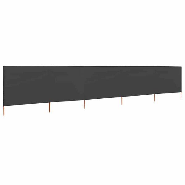 334545 - vidaXL Paravan Mbrojtës nga Era me 5 Panele 600x120 cm Ngjyrë Antraciti -
