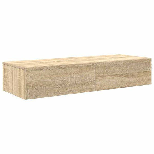 334147 - vidaXL Raft Muri me Sirtarë 100x36x19 cm Ngjyrë Lisi Sonoma