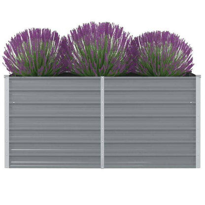334278 - vidaXL Kuti e Ngritur për Mbjellje 160x80x77 cm prej Çeliku të Galvanizuar Ngjyrë Gri -