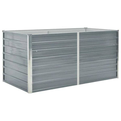 334278 - vidaXL Kuti e Ngritur për Mbjellje 160x80x77 cm prej Çeliku të Galvanizuar Ngjyrë Gri -