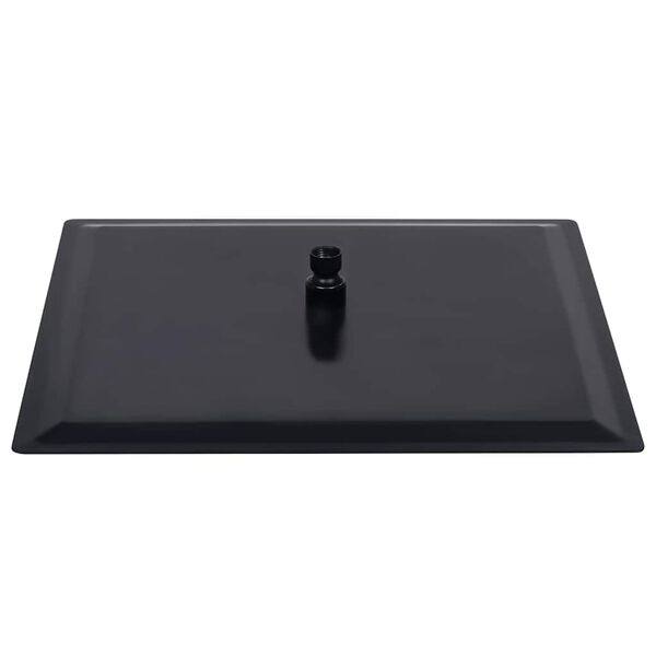 334219 - vidaXL Kokë Dushi Katror 50x50 cm prej Çeliku Inoks Ngjyrë e Zezë -