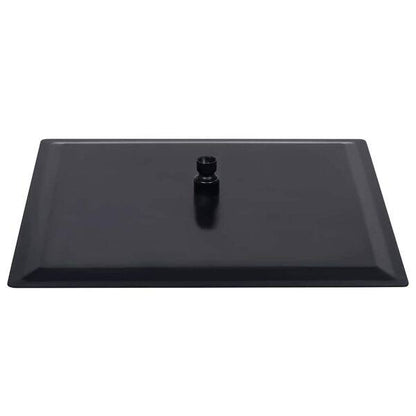 334219 - vidaXL Kokë Dushi Katror 50x50 cm prej Çeliku Inoks Ngjyrë e Zezë -