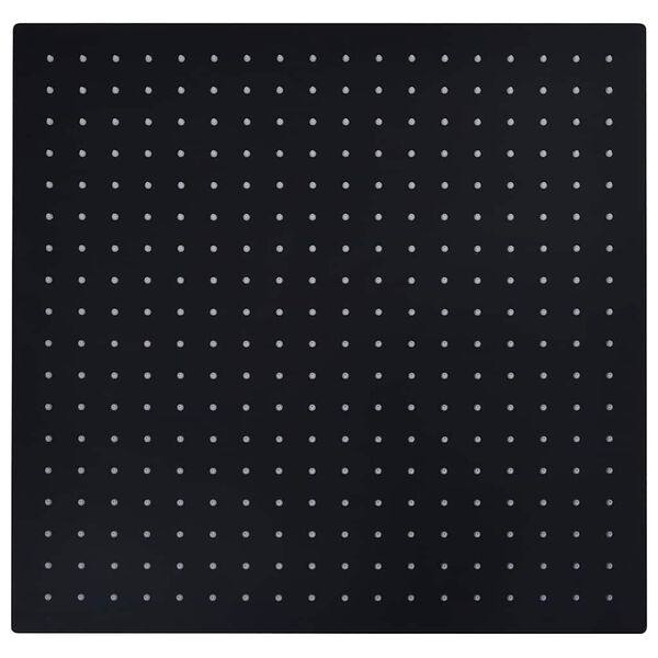 334219 - vidaXL Kokë Dushi Katror 50x50 cm prej Çeliku Inoks Ngjyrë e Zezë -