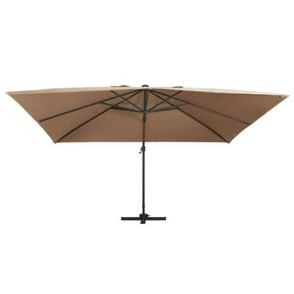 334379 - vidaXL Çadër Dielli Anësore me LED 400x300 cm Ngjyrë Taupe -