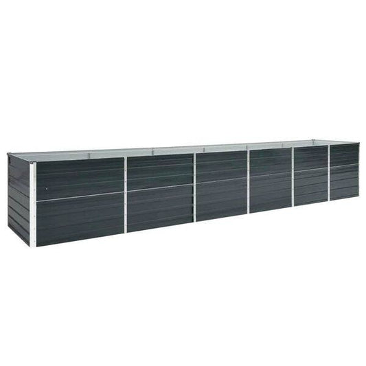 334330 - vidaXL Kuti e Ngritur për Mbjellje 480x80x77 cm prej Çeliku të Galvanizuar Ngjyrë Antraciti -