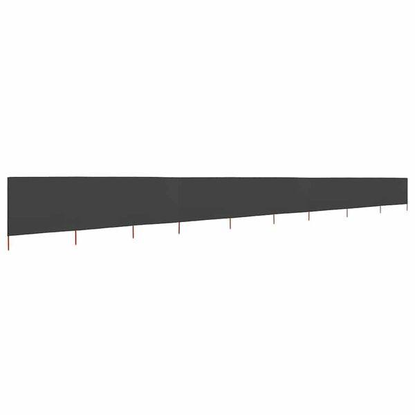 334099 - vidaXL Paravan Mbrojtës nga Era me 9 Panele 1200x160 cm Ngjyrë Antraciti -