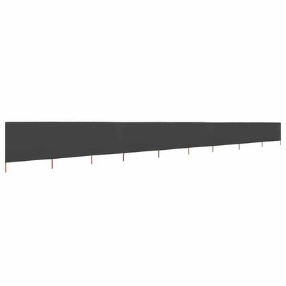 334099 - vidaXL Paravan Mbrojtës nga Era me 9 Panele 1200x160 cm Ngjyrë Antraciti -
