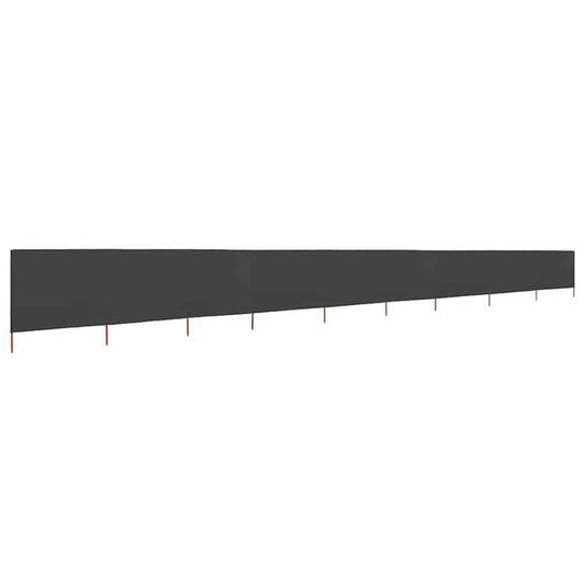 334099 - vidaXL Paravan Mbrojtës nga Era me 9 Panele 1200x160 cm Ngjyrë Antraciti -