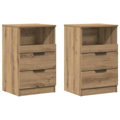334247 - vidaXL Komodina për Dhomë Gjumi 2 Copë Ngjyrë Lisi Artizanal 40x36x65 cm