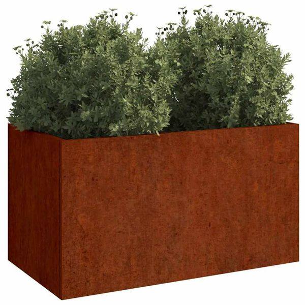 334557 - vidaXL Mbjellëse për Lule prej Çeliku Corten 62x40x39 cm -