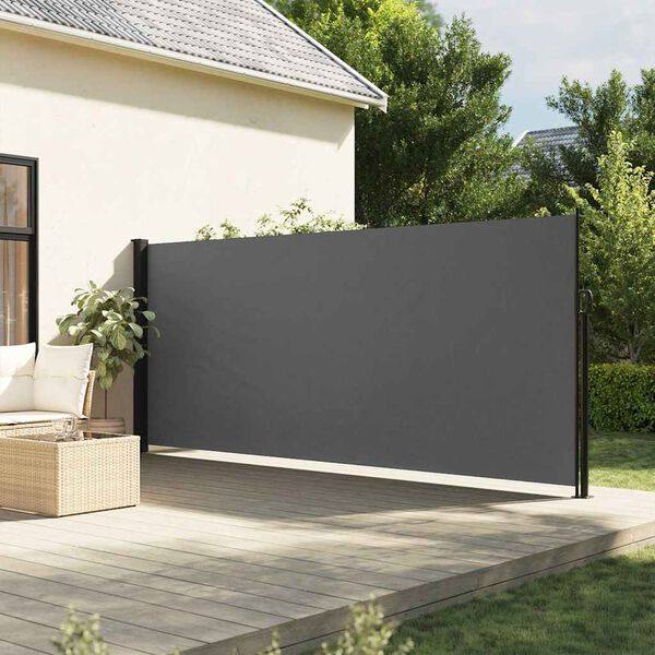 334323 - vidaXL Paravan Anësor i Zgjatshëm 180x600 cm Ngjyrë Antraciti -