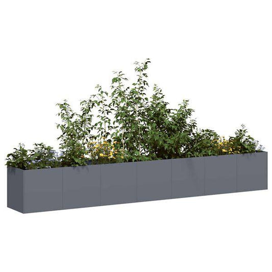 334098 - vidaXL Vazo për bimë 280 × 40 × 40 cm, çelik i petëzuar në të ftohtë, antracit