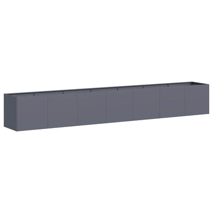 334098 - vidaXL Vazo për bimë 280 × 40 × 40 cm, çelik i petëzuar në të ftohtë, antracit