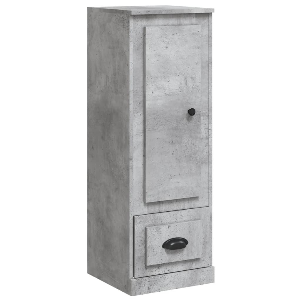 334541 - vidaXL Dollap i lartë, 36 × 35,5 × 103,5 cm, dru i përpunuar, gri betoni