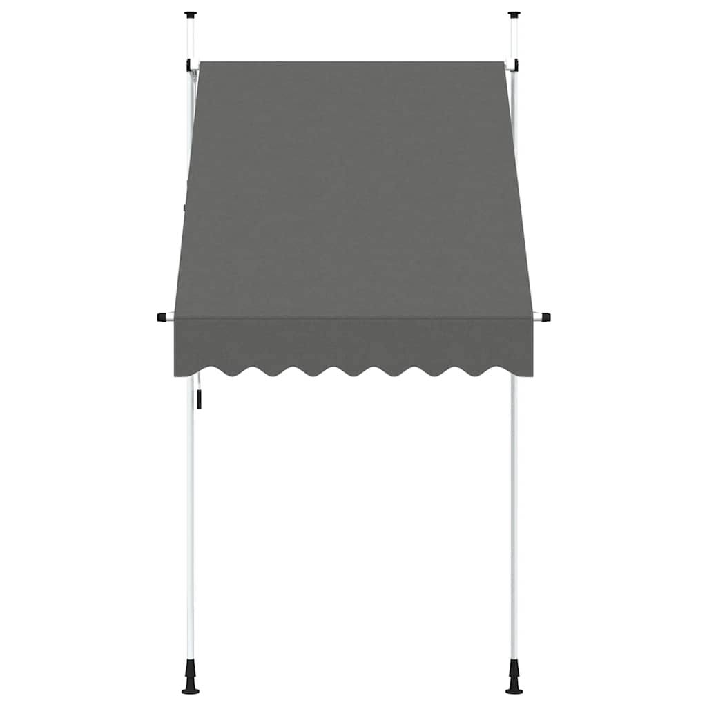 334393 - vidaXL Tendë dielli manuale e tërheqshme, 150 cm, antracit