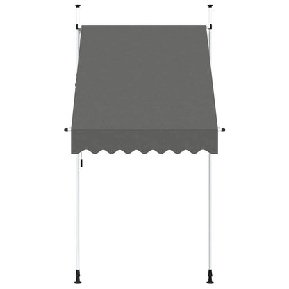 334393 - vidaXL Tendë dielli manuale e tërheqshme, 150 cm, antracit