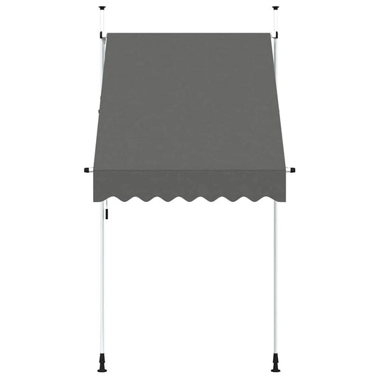 334393 - vidaXL Tendë dielli manuale e tërheqshme, 150 cm, antracit