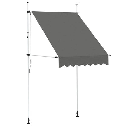 334393 - vidaXL Tendë dielli manuale e tërheqshme, 150 cm, antracit