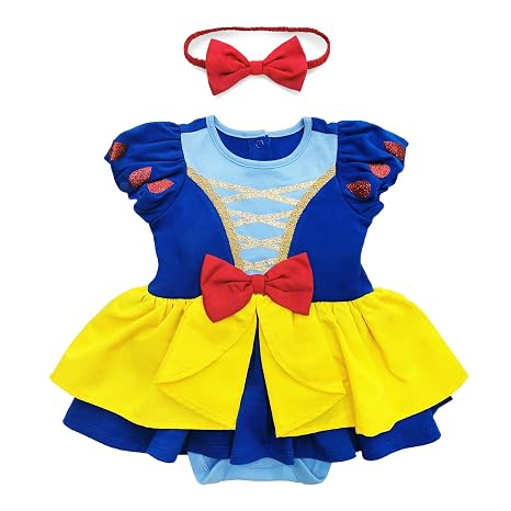 141923 - Kostum për bebe Disney Princesha Borëbardha (Snow White), për moshë 6–9 muaj, i ri.