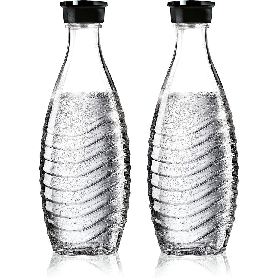 179953 - SODASTREAM - Karafe Qelqi Zëvendësuese DuoPack për Pajisjen e Ujit të Gazuar Crystal, Kapacitet 2 x 0.6L