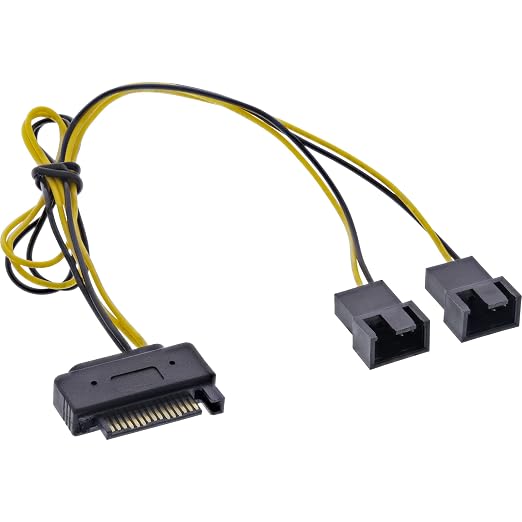 267309 - Kabllo Y-i SATA 29683F, prizë SATA 2x ventilatorësh (2-pin), 0.3 m