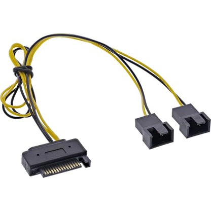 267309 - Kabllo Y-i SATA 29683F, prizë SATA 2x ventilatorësh (2-pin), 0.3 m