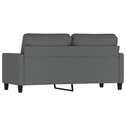 265102 - vidaXL Divan 2-Ulësesh 140 cm – Pëlhurë Gri e Errët