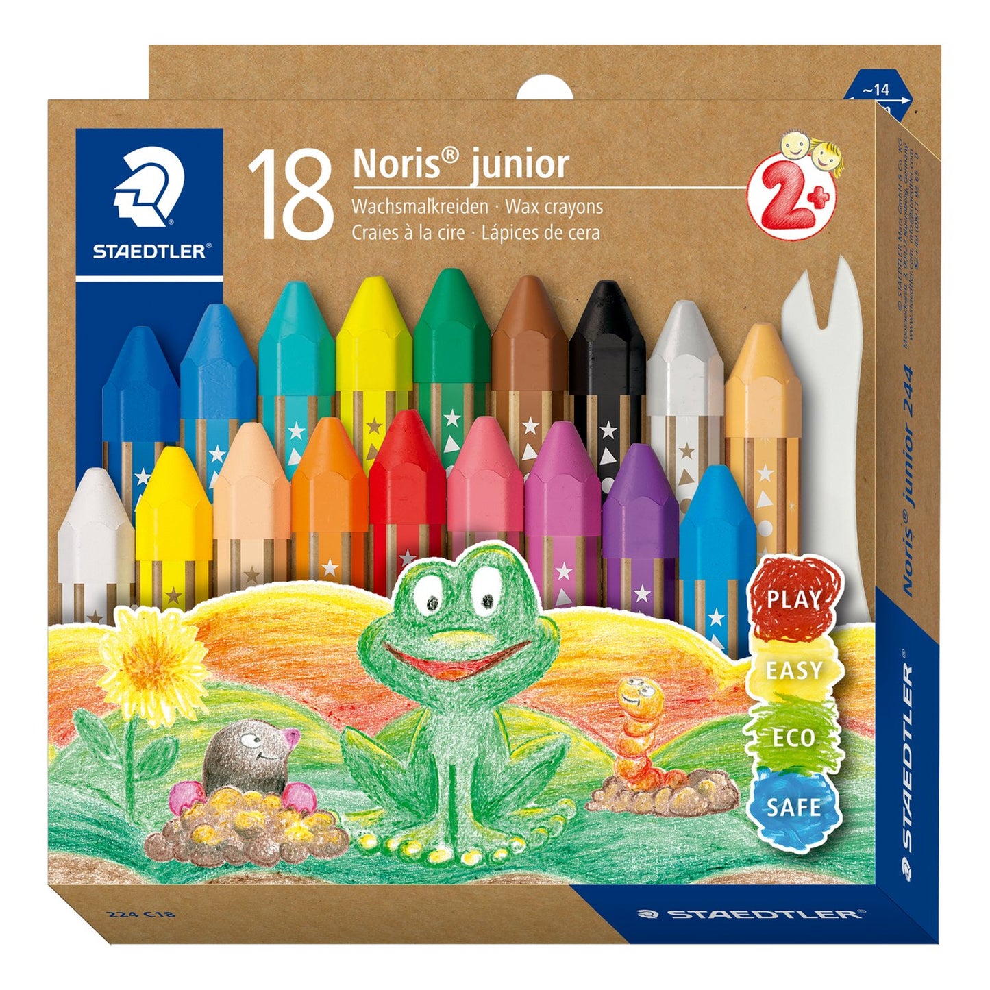 267347 - STAEDTLER Lapsa dylli Noris Junior 224, kuti me 18 ngjyra, rezistente ndaj thyerjes