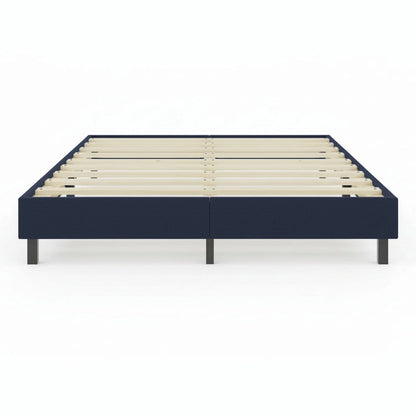181632 - Kornizë Shtrati Boxspring vidaXL, Ngjyrë Gri, 140 x 200 cm, Material Pëlhurë
