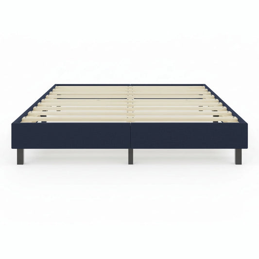 181632 - Kornizë Shtrati Boxspring vidaXL, Ngjyrë Gri, 140 x 200 cm, Material Pëlhurë