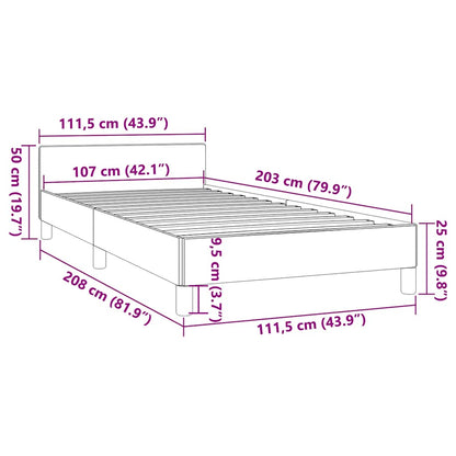 265518 - Kornizë Shtrati vidaXL Gri e Errët, Material 100% poliester, Kompensatë, Dru i përpunuar