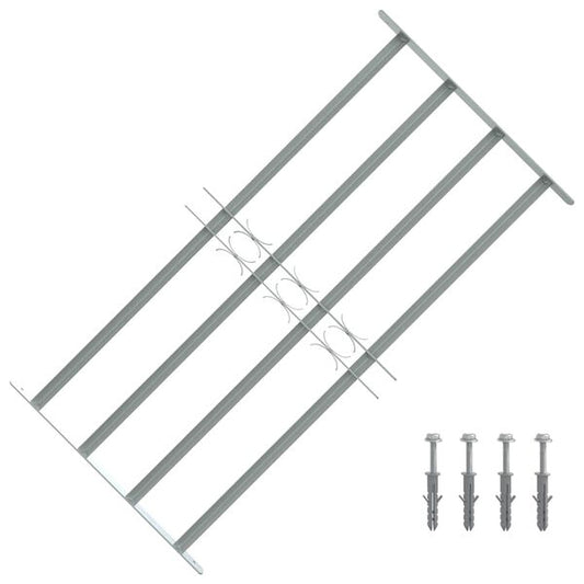 244313 - VIDAXL Grilë Sigurie e Rregullueshme për Dritare, 4 Shina Kryqëzuese, 700-1050 mm