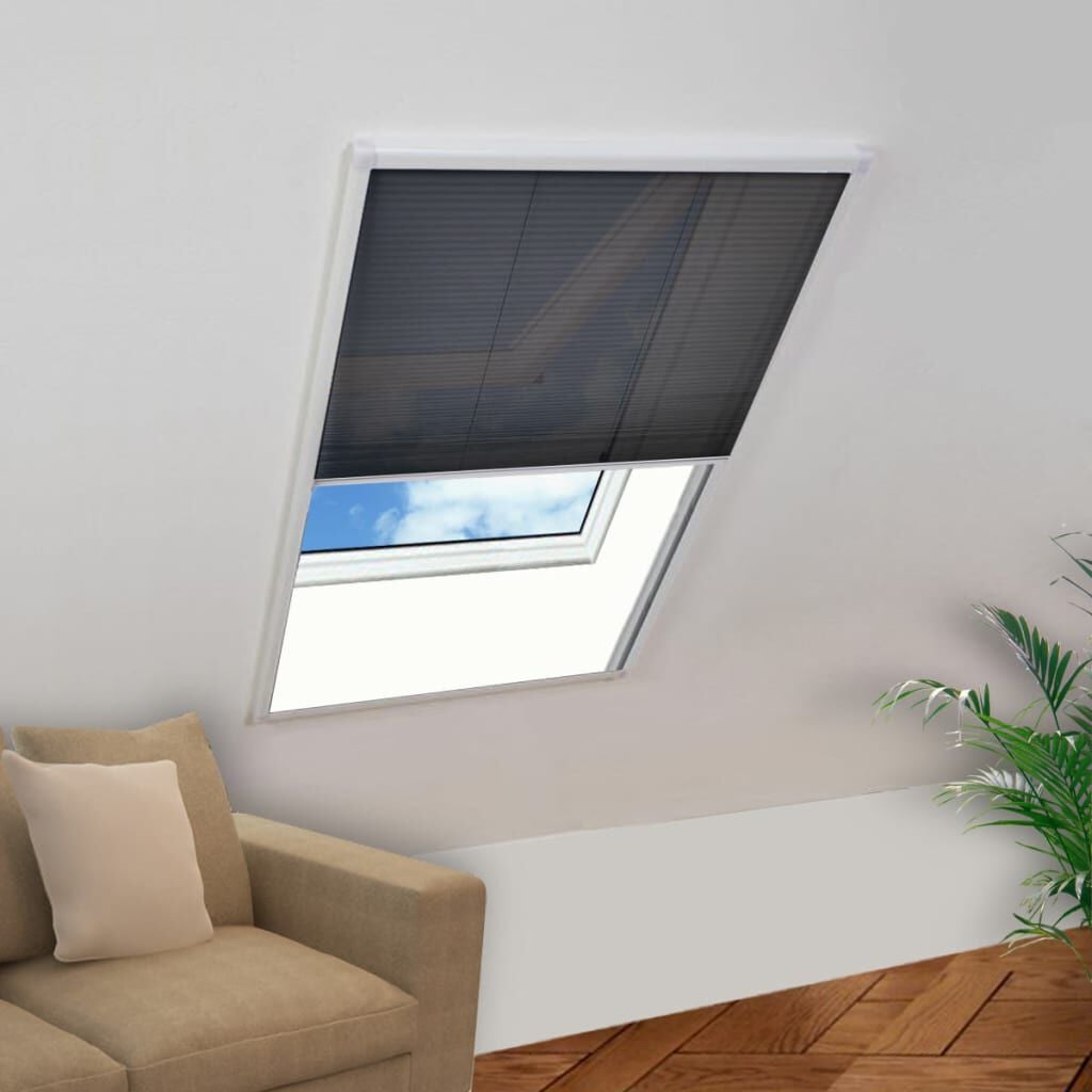 265008 - VIDAXL Rrjetë insektesh Plisse për dritare alumini 80x120 cm