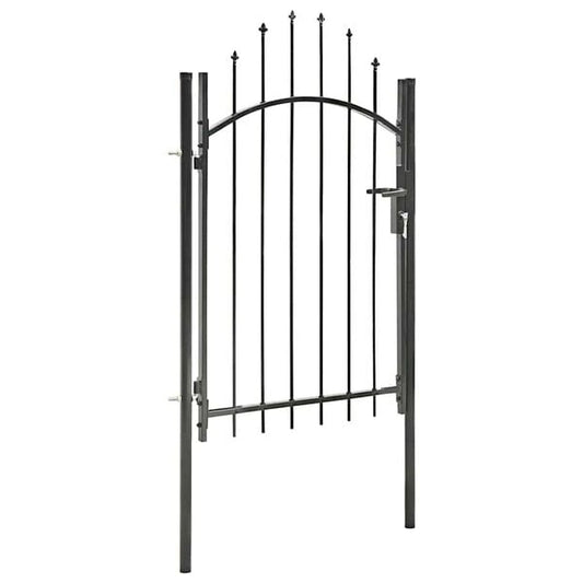 333388 - VIDAXL Portë Kopshti "Woerden", Çelik, 1x1,5 m, e zezë