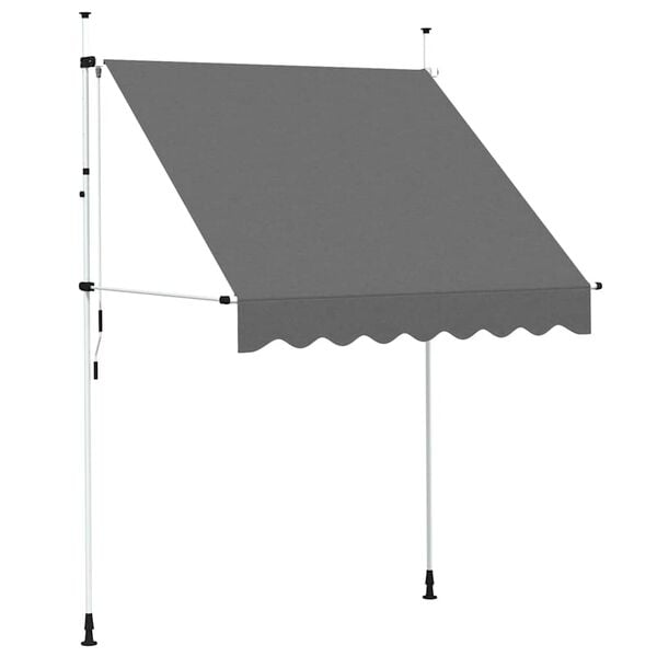 291107 - VIDAXL Tendë e tërheqshme manuale 200 cm Antracit