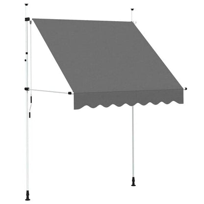 291107 - VIDAXL Tendë e tërheqshme manuale 200 cm Antracit