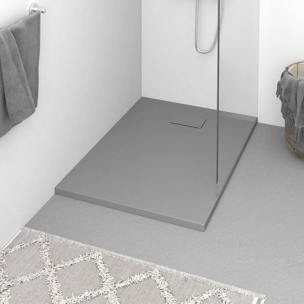 334025 - VIDAXL Tabaka Baze Dushi SMC Gri 100x70 cm