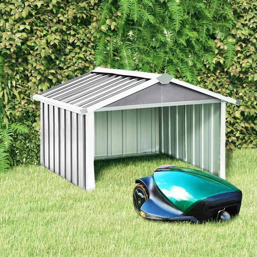 265020 - VIDAXL Kasolle Robot për Kositje Bari, Gri, Çelik i Galvanizuar, 92x97x63 cm