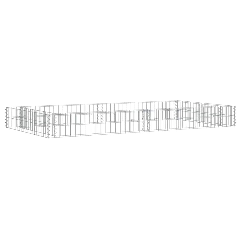 265022 - VIDAXL Shtretër i ngritur me gabion, Çelik i Galvanizuar, 200x100x20 cm