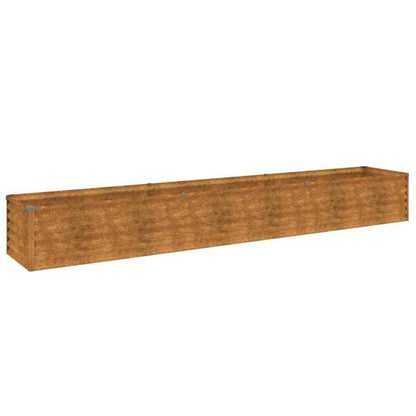 334030 - VidaXL Shtrat i ngritur për kopsht 291x50x36 cm prej çeliku Corten