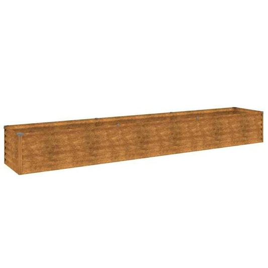 334030 - VidaXL Shtrat i ngritur për kopsht 291x50x36 cm prej çeliku Corten