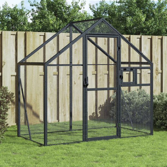 291032 - VIDAXL Aviary, Antracit, 179x100x185 cm, Alumini
