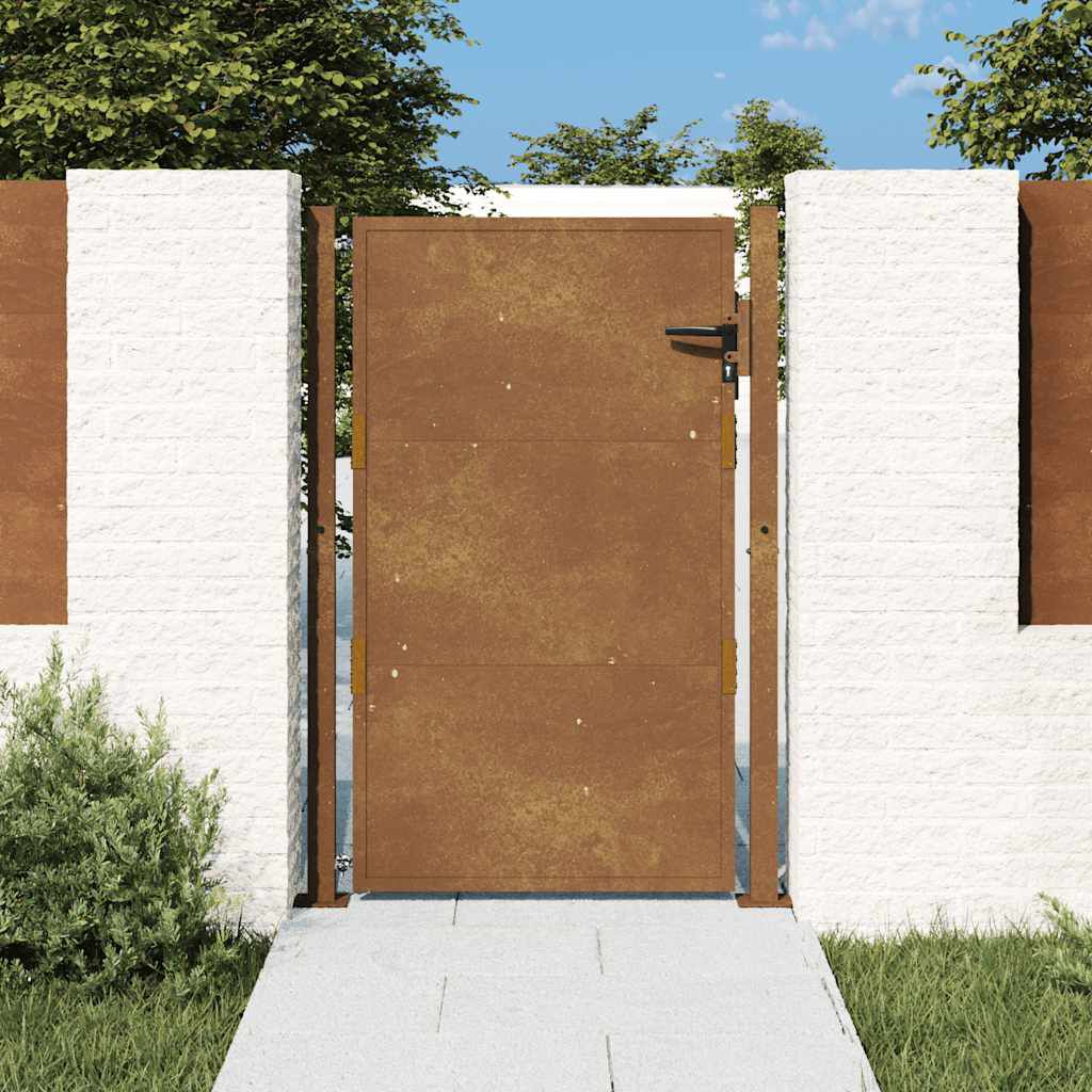 280037 - VIDAXL Portë Kopshti 100x150 cm Çelik Corten e ndryshkur.
