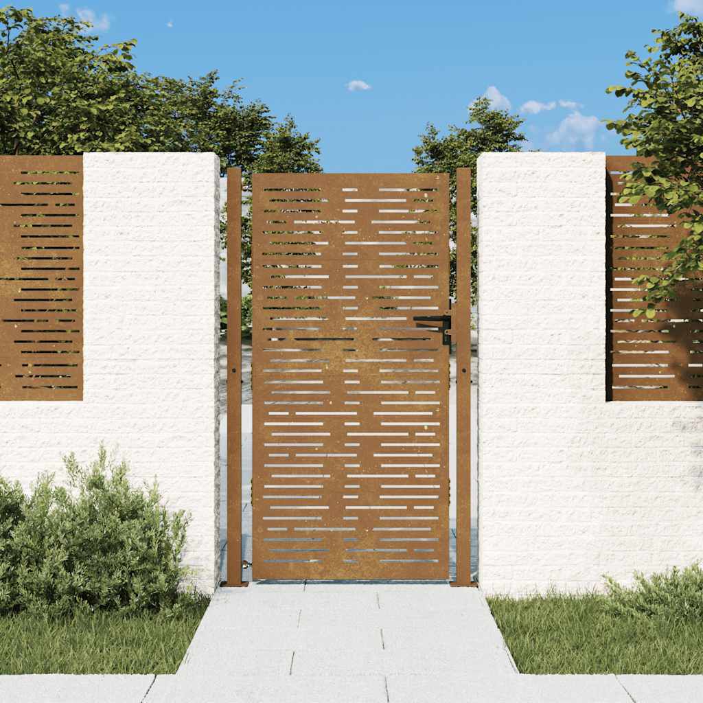 265040 - VIDA XL Portë Kopshti 100x175 cm Çelik Corten
