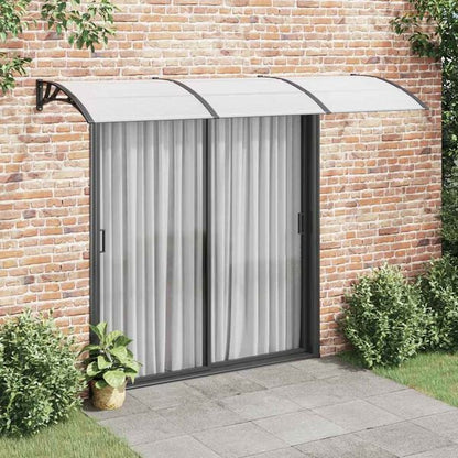 334035 - VIDAXL Tendë dere e zezë dhe transparente 300x75 cm Polikarbonat