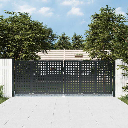 280040 - VIDA XL Portë Kopshti Antracit 300x75 cm Çelik