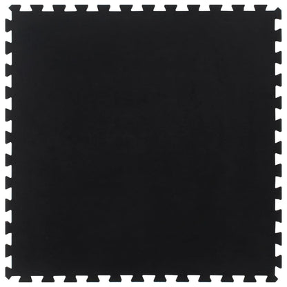 280041 - VIDA XL Pllakë dyshemeje prej gome e zezë 12 mm 100x100 cm